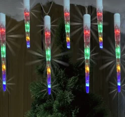 Istap lyskæde, 10 stk med multi farvede LED
