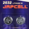 Japcell lithium CR2032 batteri, 2 stk.