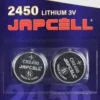 Japcell lithium CR2450 batteri, 2 stk.