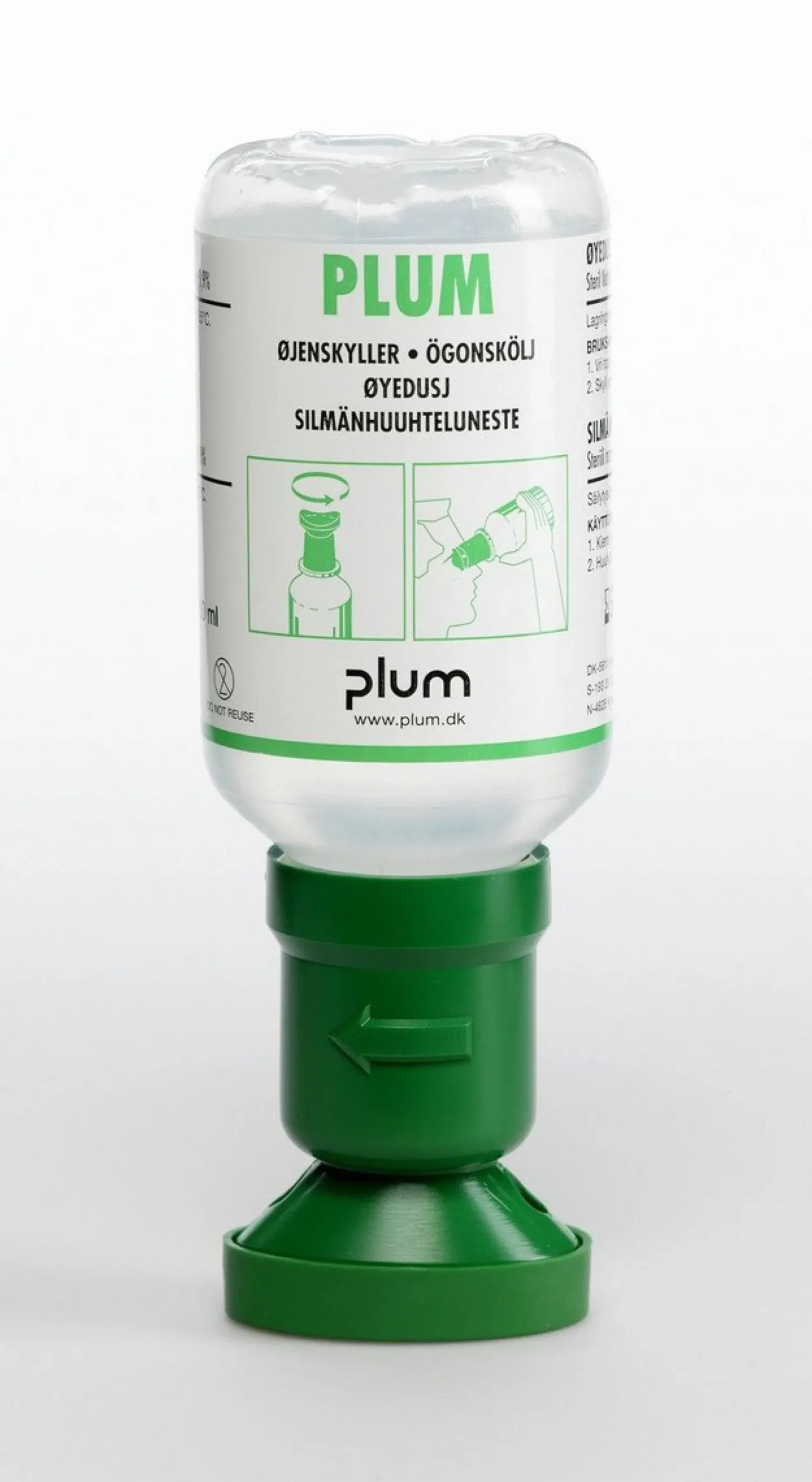Øjenskyl, 200 ml, natriumklorid 0,9% - Plum