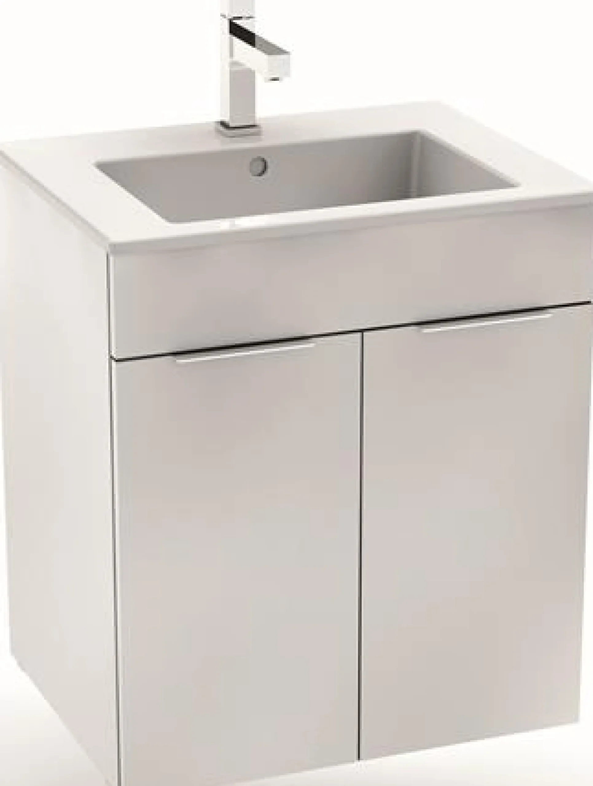 Jika Cube møbelpakke, 2 låger, Soft Close, 55 x 43 cm, hvid