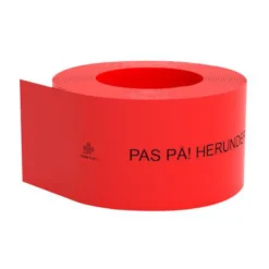 Kabelafdæk, rød, 100x1,8 mm, 50 meter - Pas på - herunder elkabler - 50 meter