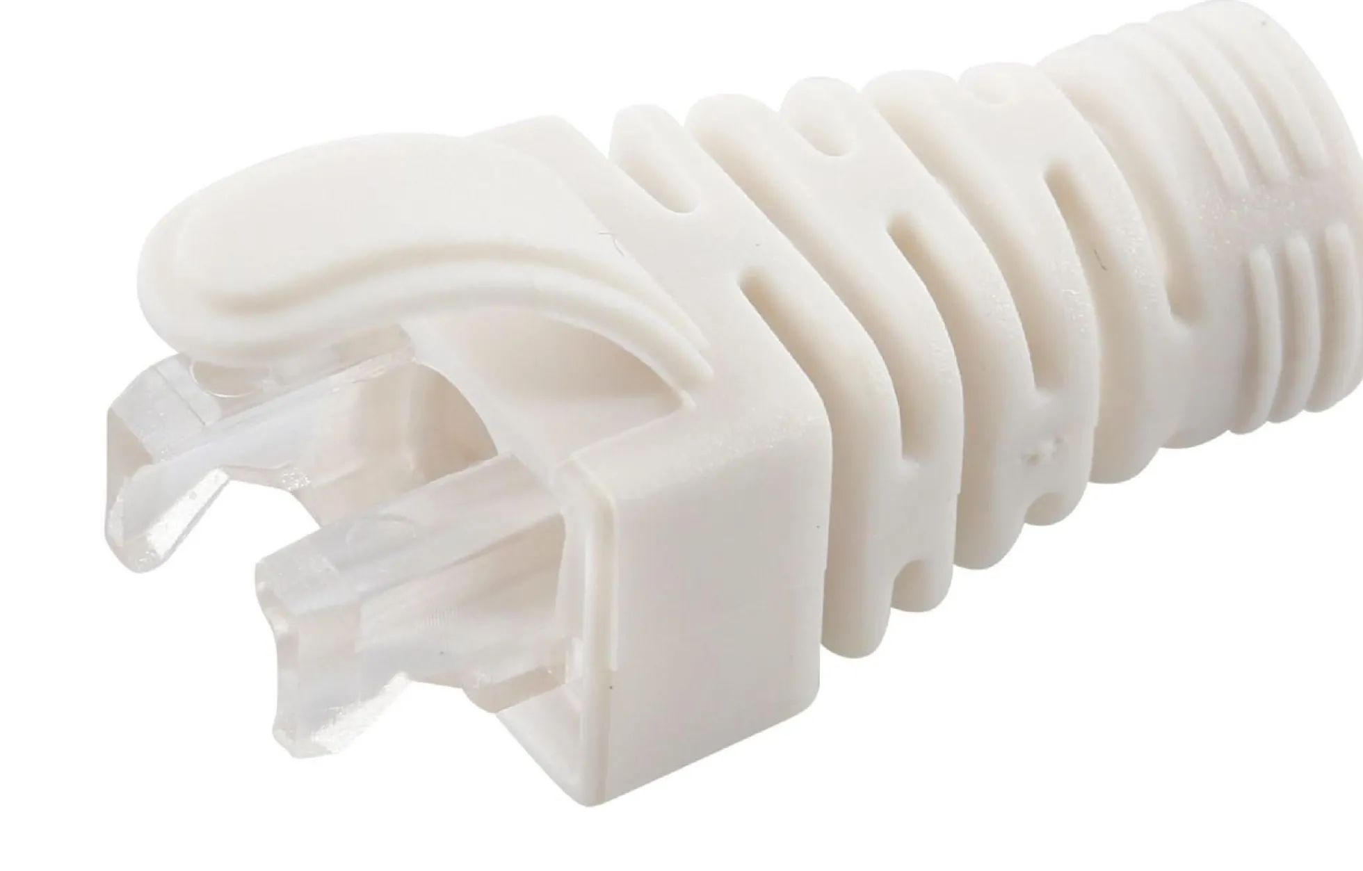 Kabelaflastning, Cat5e, Cat6, Cat6A, op til 6.5 mm, hvid