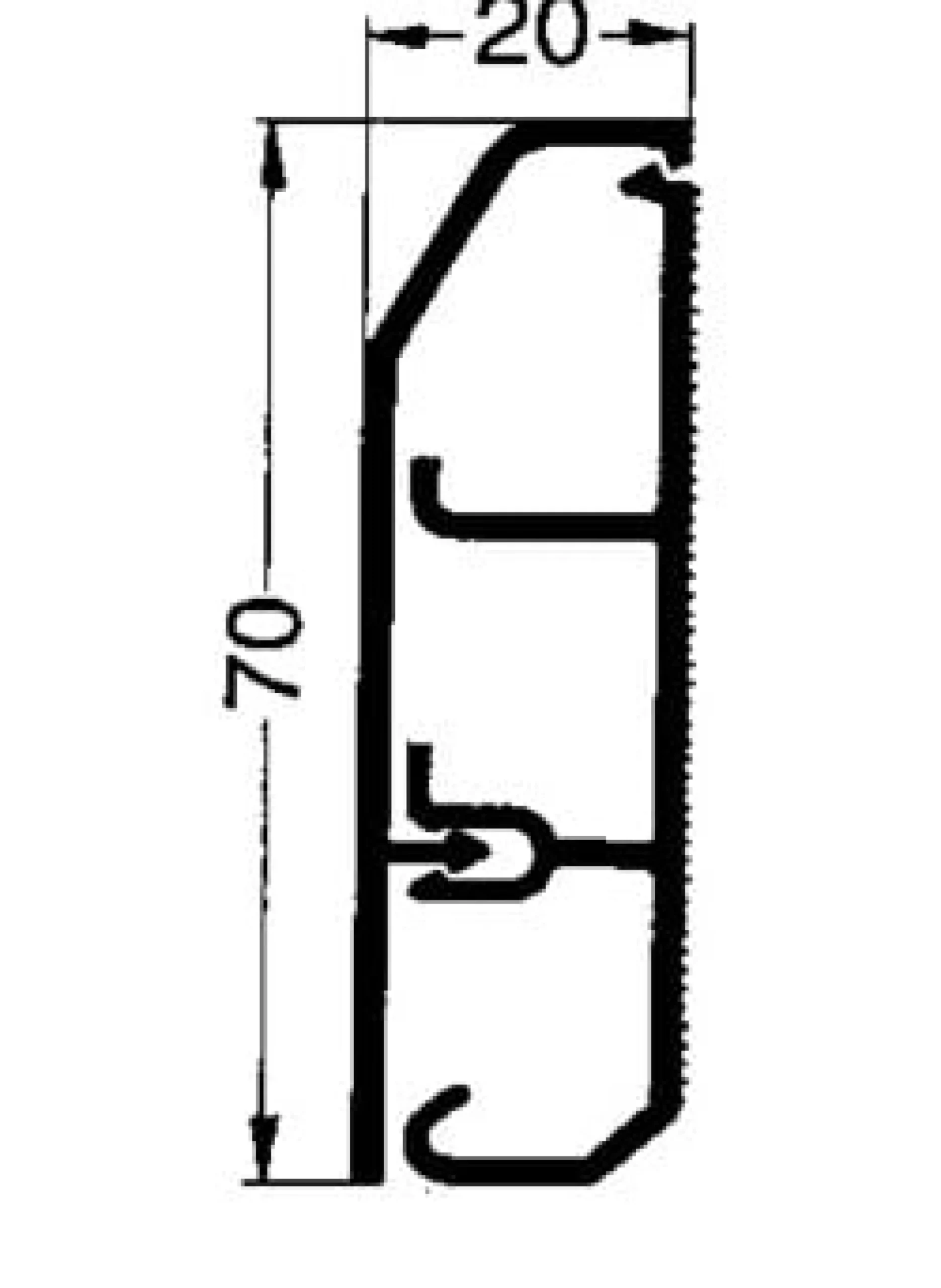 Kabelkanal inkl. låg - 2 meter