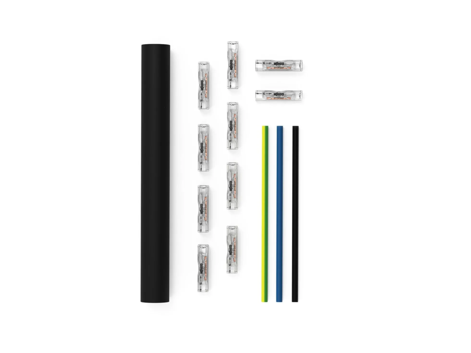 Kabelreparationssæt til multikabel, sort - Wago