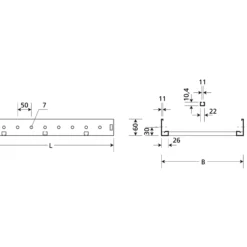 Kabelstige Light GLO-4, 60/400G, 3 meter - Legrand