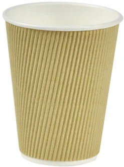 Kaffebæger 34 cl, ripple wall pap, Nature Line, 500 stk/pak - Antalis