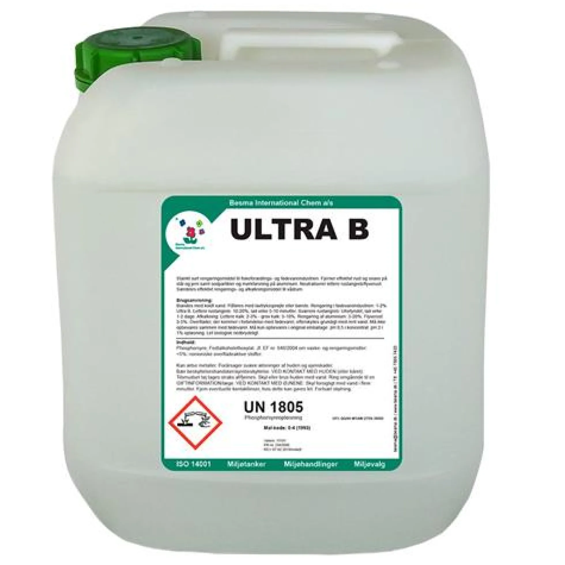 Kalkfjerner Ultra B, 20l, aluminiumsrens - Besma