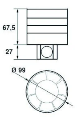 Kanalventilator TDM 100, Ø100 mm murrør