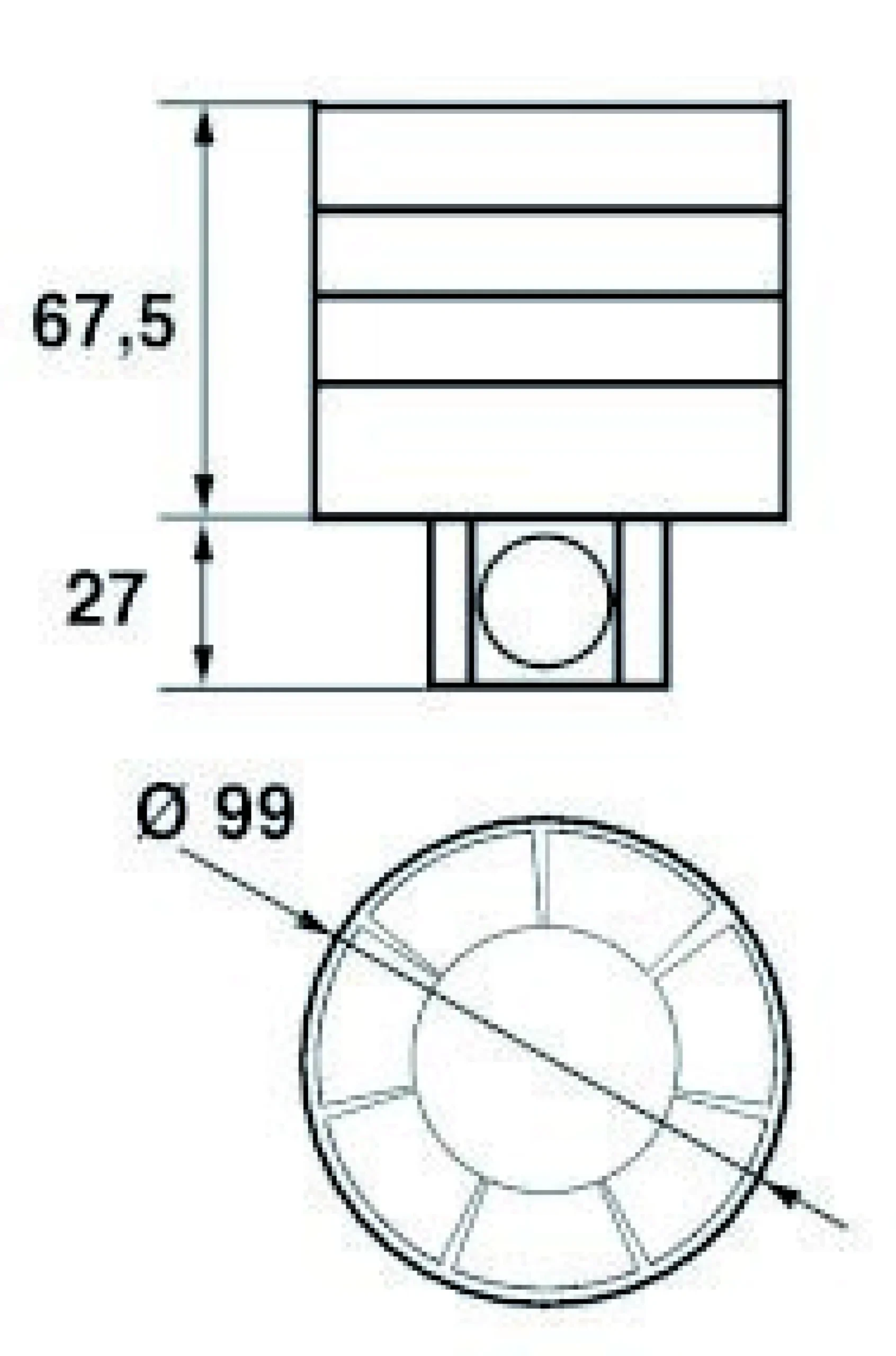 Kanalventilator TDM 100, Ø100 mm murrør