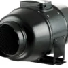 Kanalventilator 160 TT SILENT, 230 V, 33 dB, 555 m3/h, Sort