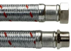 Kedelslange af EPDM gummi med galvaniseret flet, omløber og nippel, 1" x 1"