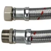 Kedelslange, EPDM, 1" tilslutning, 25mm udvendig, 1000mm længde, stålarmering, galv., ej til brugsvand