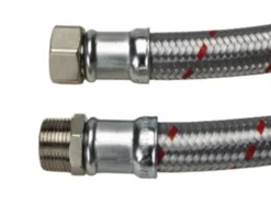 Kedelslange, EPDM, 1" tilslutning, 25mm udvendig, 1000mm længde, stålarmering, galv., ej til brugsvand