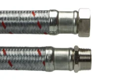 Kedelslange, EPDM, 1" tilslutning, 25mm udvendig, 1000mm længde, stålarmering, galv., ej til brugsvand