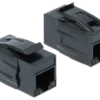Keystone modul RJ45 jack > RJ45 jack Cat.6A UTP, sort - Delock