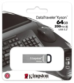 Kingston DataTraveler Kyson, 64 GB, USB 3.2 Gen 1, silver