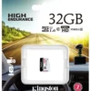 Kingston 32GB microSDHC Endurance, 95MB/s læsehastighed, 30MB/s skrivehastighed, C10, A1, UHS-I, sort