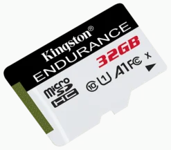 Kingston 32GB microSDHC Endurance, 95MB/s læsehastighed, 30MB/s skrivehastighed, C10, A1, UHS-I, sort
