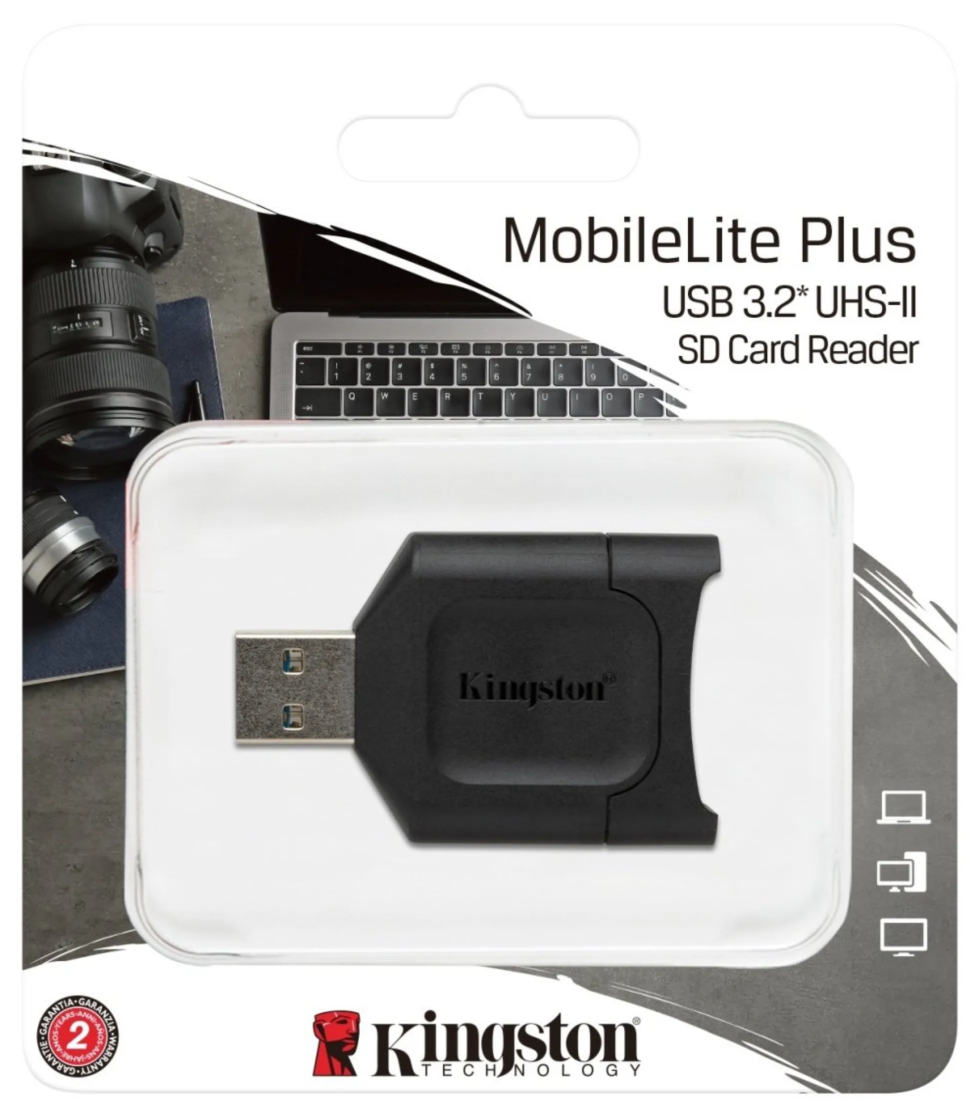Kingston MobileLite Plus, USB 3.1 SDHC/SDXC UHS-II kortlæser