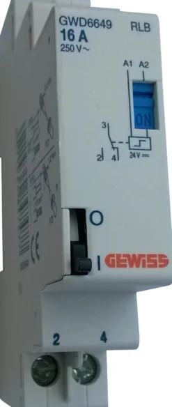 Kiprelæ 1 skifte 16A 24V DC 1M GWD6649