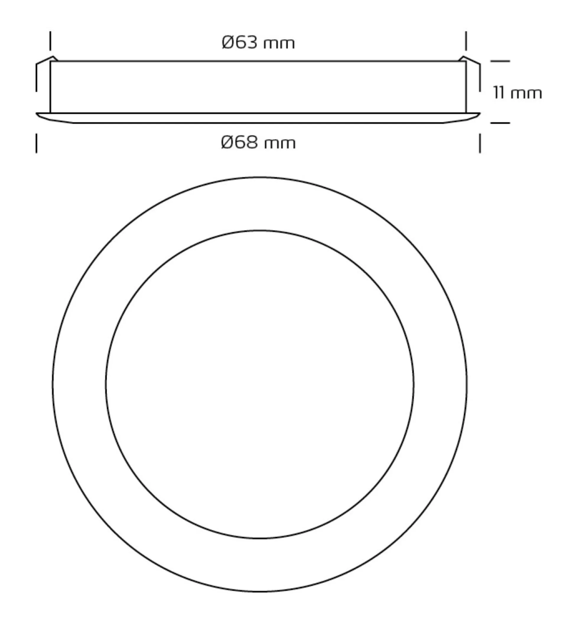 Køkkenspot Linea LED, komplet 3-pak klar til gør-det-selv installation - Nordtronic