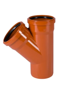 Kloak grenrør, 45°, PVC