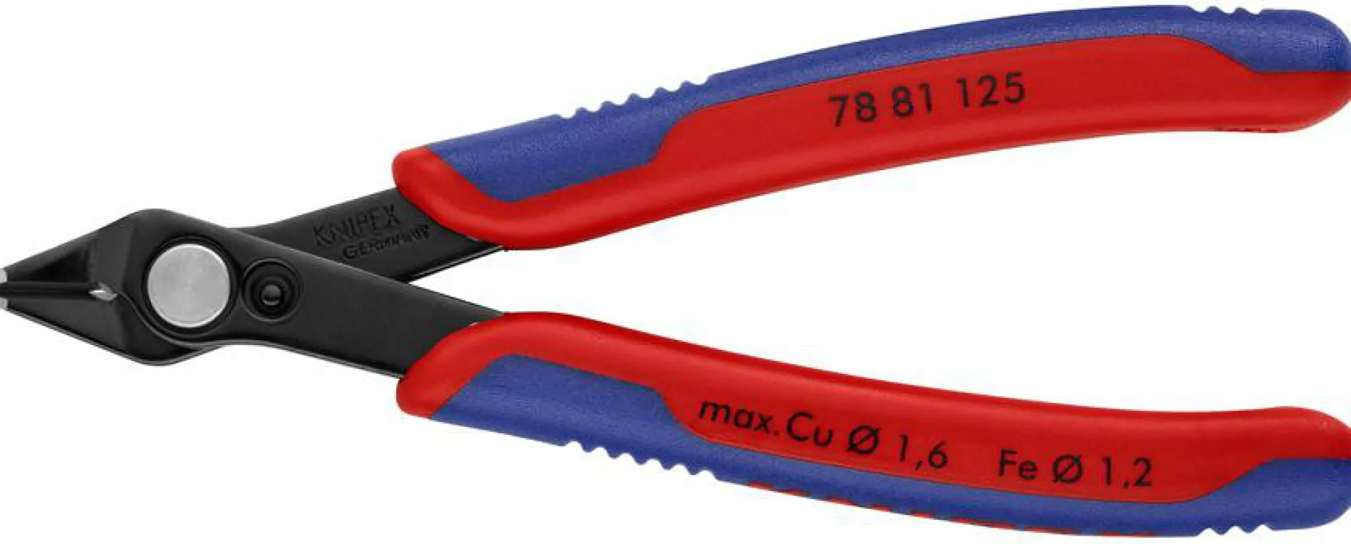 Knipex elektronik bidetang Super Knips, bruneret m/lille facet, 125 mm