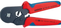 KNIPEX selvindstillende pressetang, terminalrør (firkantpresning) - 0,08 til 10,0 mm², 180 mm