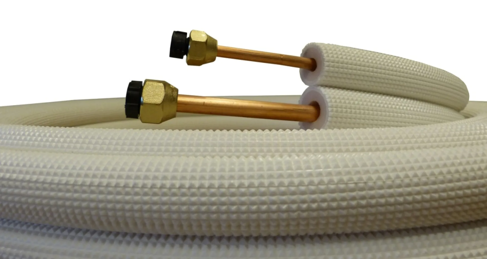 Kobberrør 3 meter, 1/4" x 3/8", med omløber, MTD