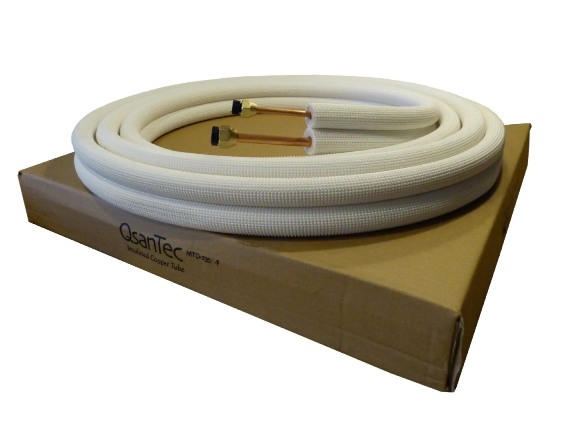 Kobberrør 3 meter, 1/4" x 3/8", med omløber, MTD