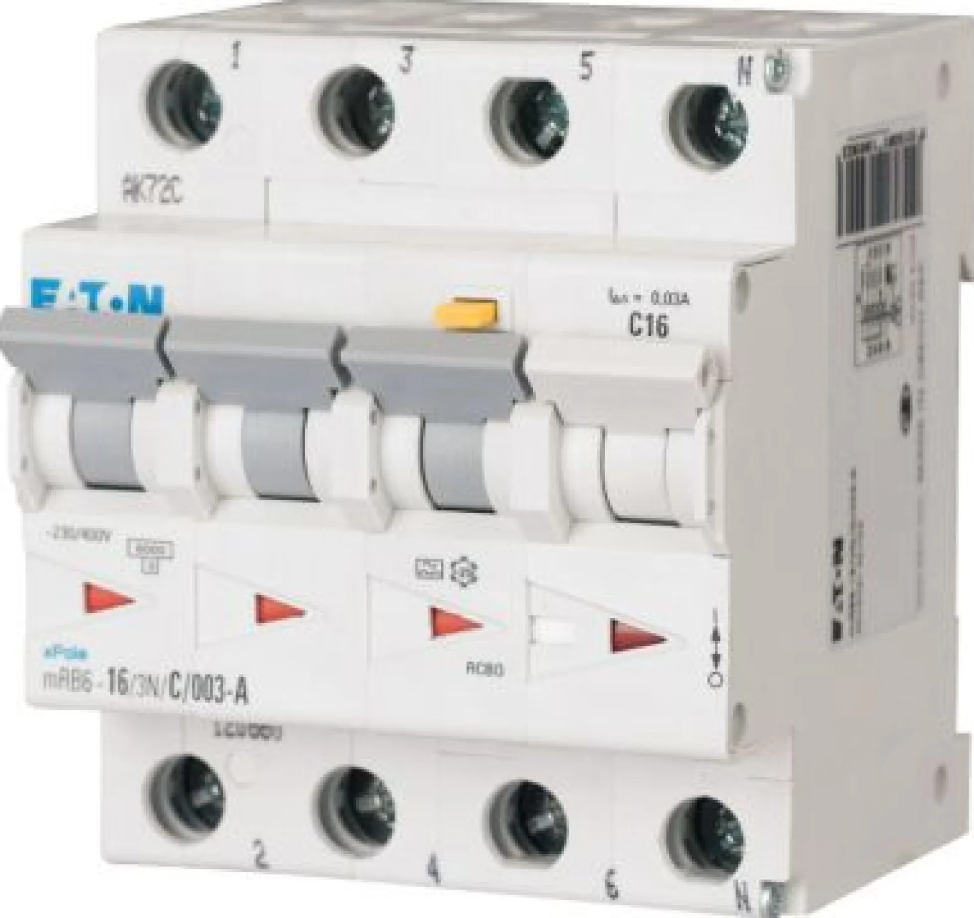 Kombiafbryder 10A 3P+N C 30mA 4M 6KA (HPFI type A))