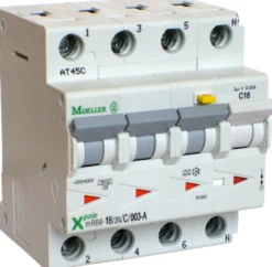 Kombiafbryder 13A 3P+N C 30mA 4M 6KA (HPFI type A))