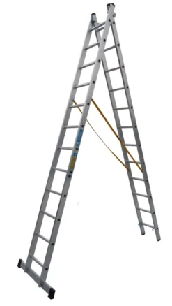 Kombistige aluminium, 2-delt, 2x8 trin, 4,00 meter