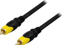 Kompositvideokabel, 1 x phono (RCA) han - han, 10 meter - DELTACO