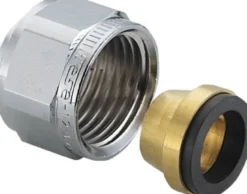 Kompressionskobling 1/2" x 10 mm, Messing, Forniklet