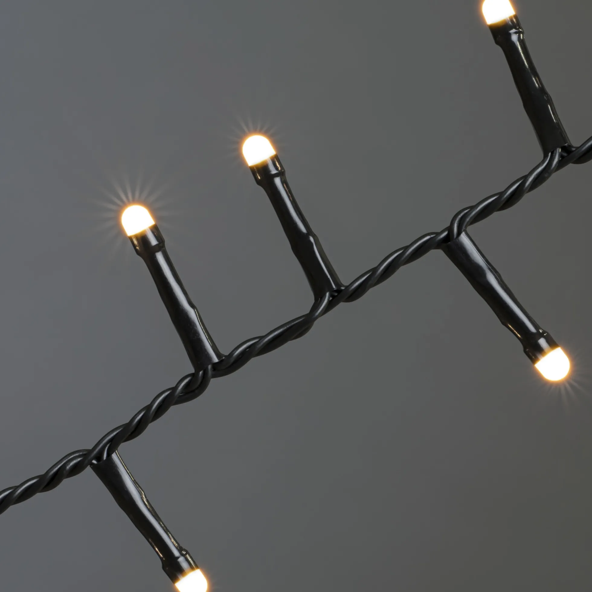 Konstsmide Lyskæde cluster, IP44, 2100K, frostet glas, amber/rav