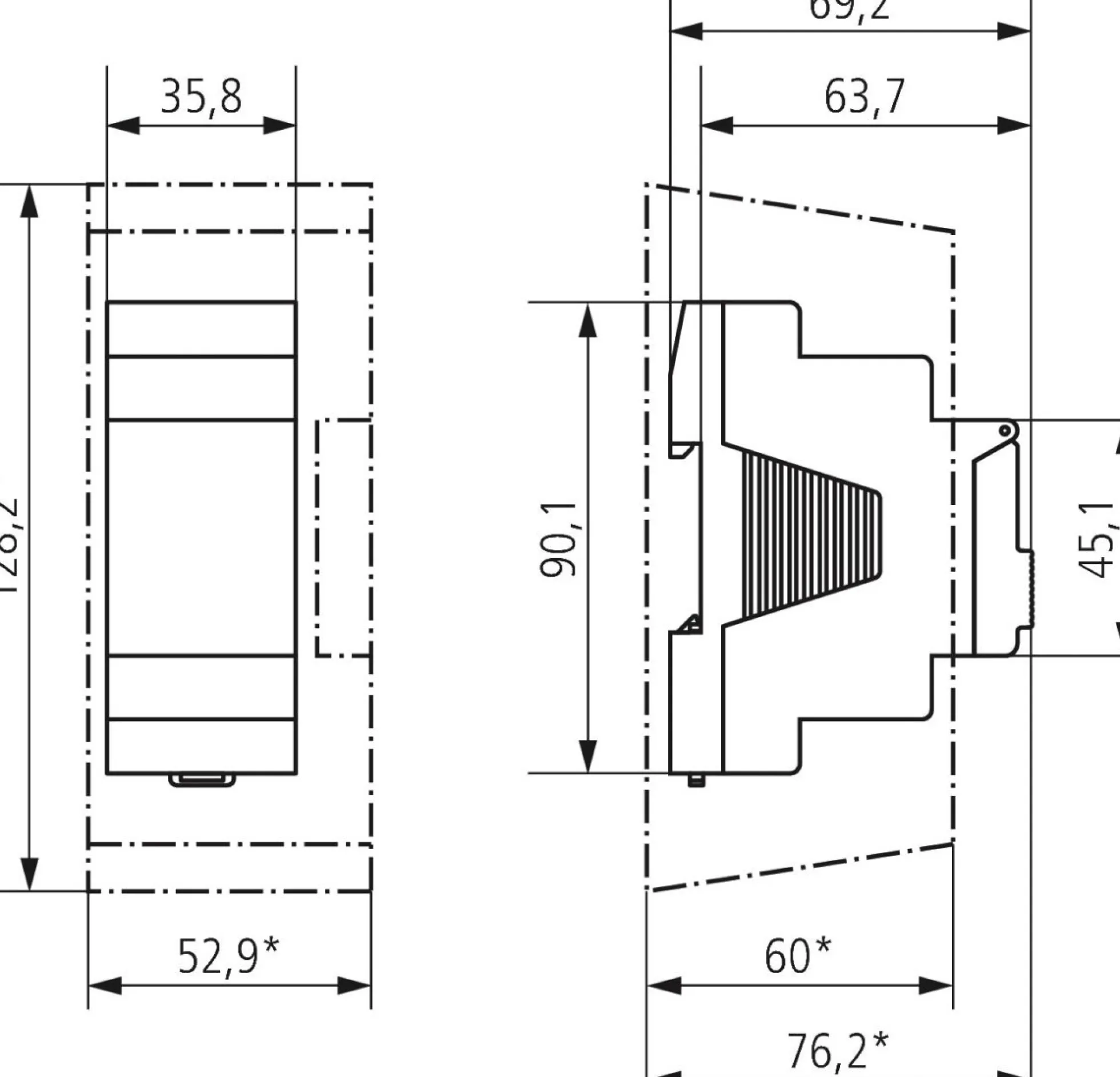 Kontaktur digital Simplexa 602 Top, 2-kanal - Theben
