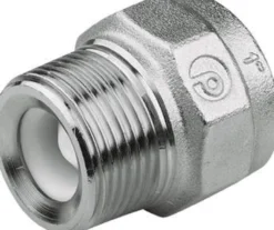 Kontraventil kort m/n (CR) 1/2", Messing, Forniklet