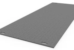 Køreplade, 300 cm x 111 cm, med mønster, 4 håndtag, Sort, PE Genbrugsplast