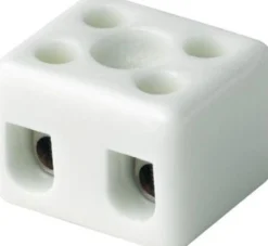 Kronemuffe, porcelæn, 2P, 16mm², med hul