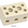 Kronemuffe porcelæn, 2 polet, 2,5 mm²