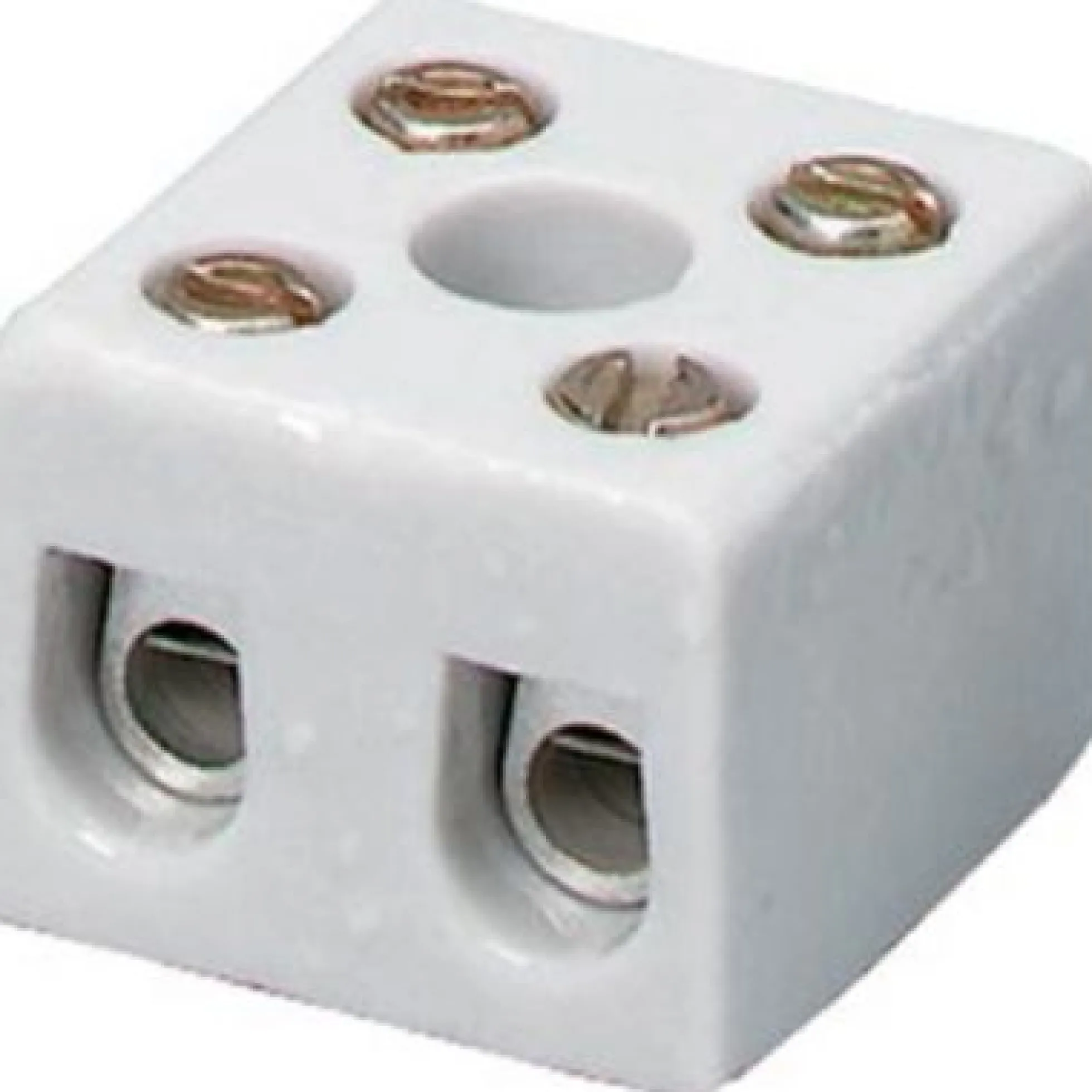 Kronemuffe porcelæn, 2 polet, 2,5 mm²