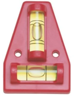 Krydsvaterpas K 5, rød, ABS-plast, plexiglaslibeller - Hultafors