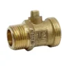Kuglebundstophane med nippeltilgang, 1/2"x3/4", nippel/nippel