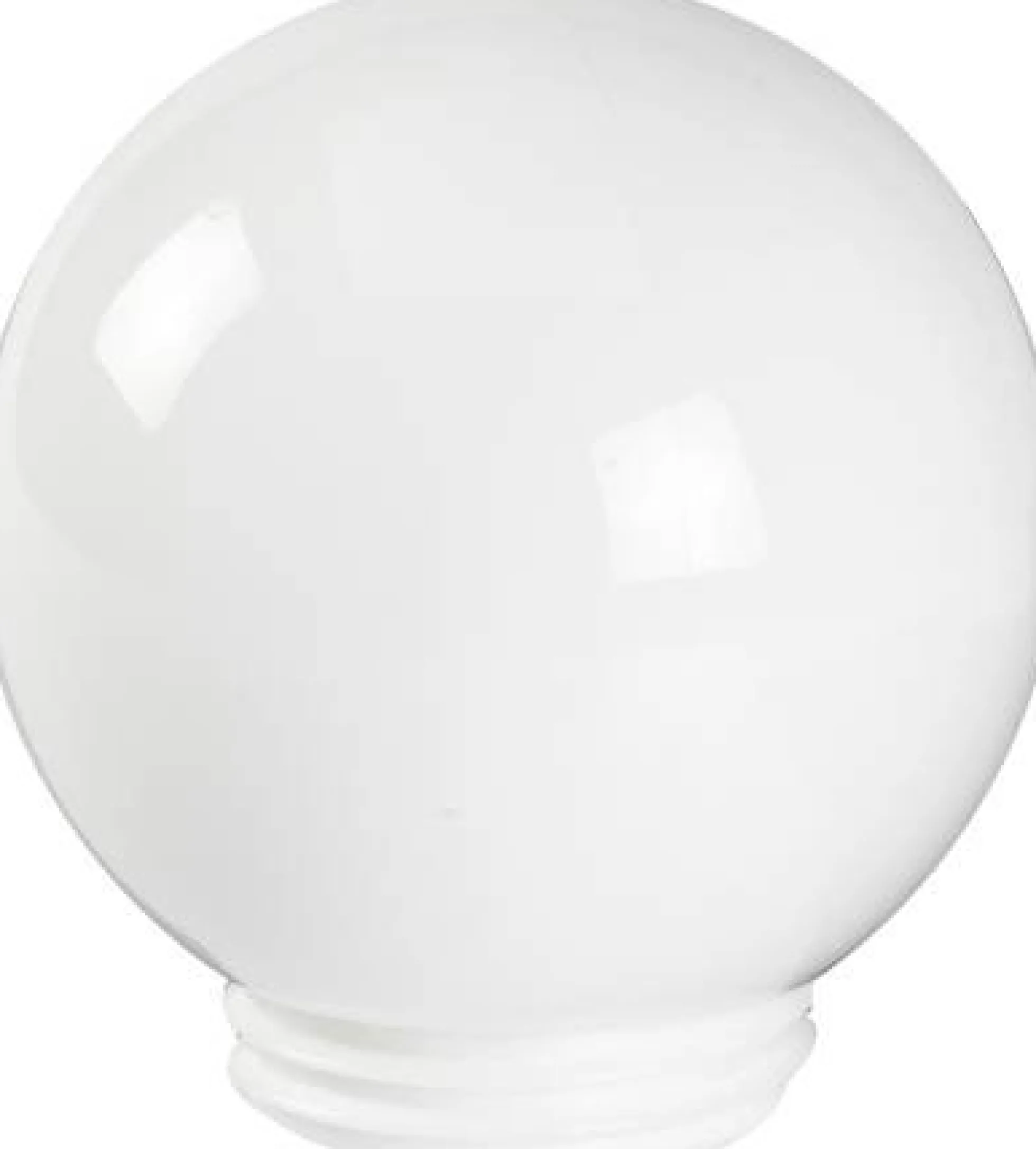 Kugleglas Ø150 med Ø84,5 mm gevind - opal