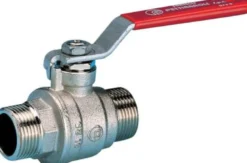 Kuglehane let stålgreb NP/NP 3/4", Forniklet, Messing, Muffe/nippel