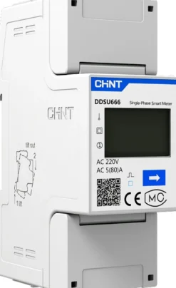 KWh måler 1-faset 80A, kW, kvar/h, PF. MID kl. 1, RS485/Modbus