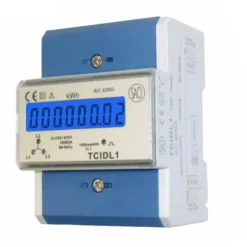 KWH måler 3-faset LCD 10(80)A, 4 modul, S0-snitflade, TCIDL1