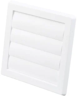 Lamelventil, 180x180 mm, Ø100 mm, hvid, type 70/10c - Duka